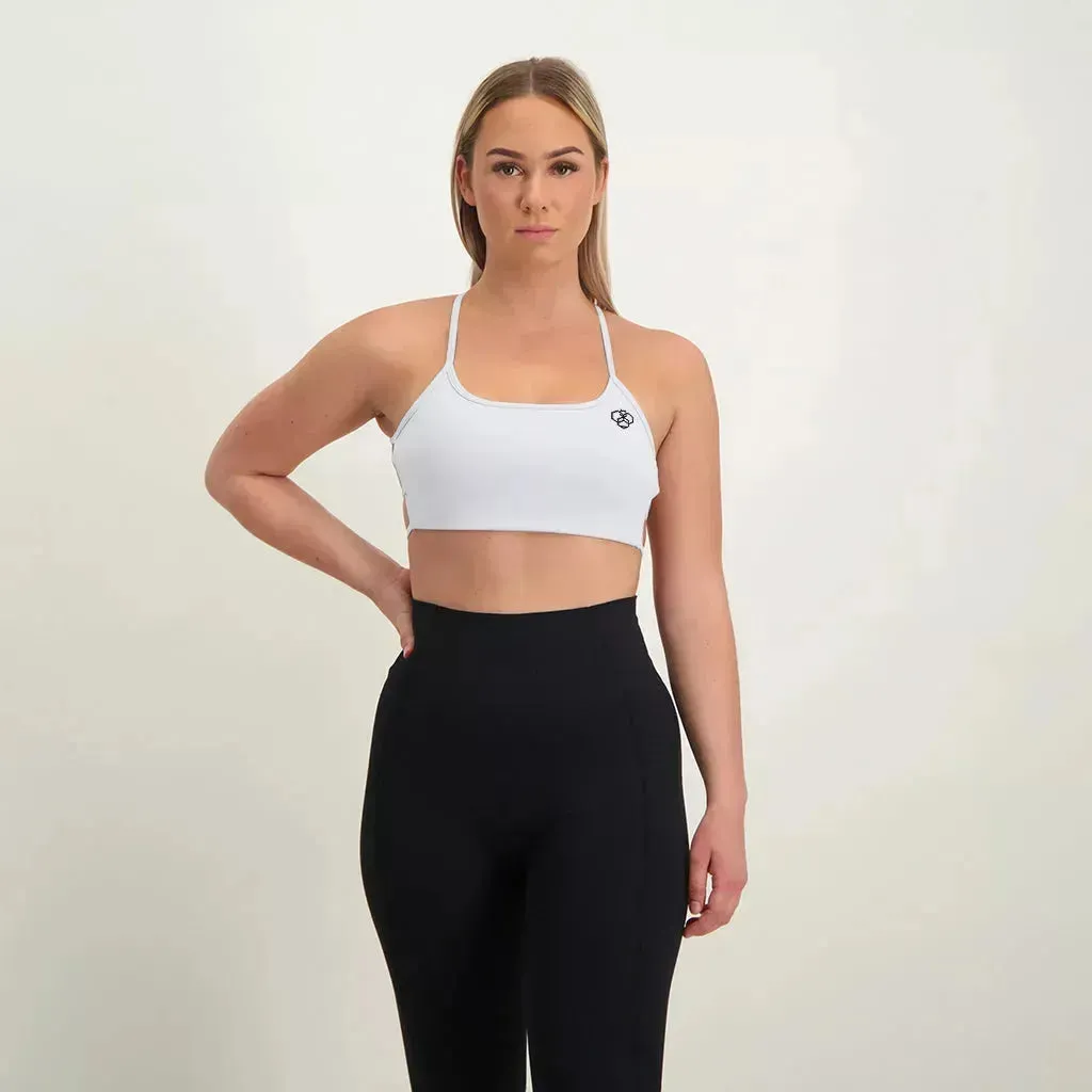 Backless Sports Bra White