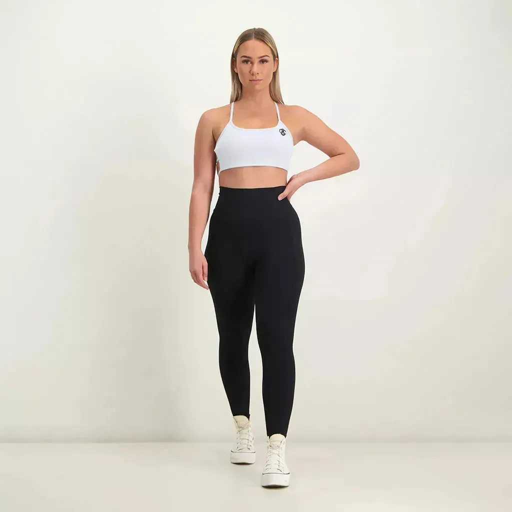 Backless Sports Bra White