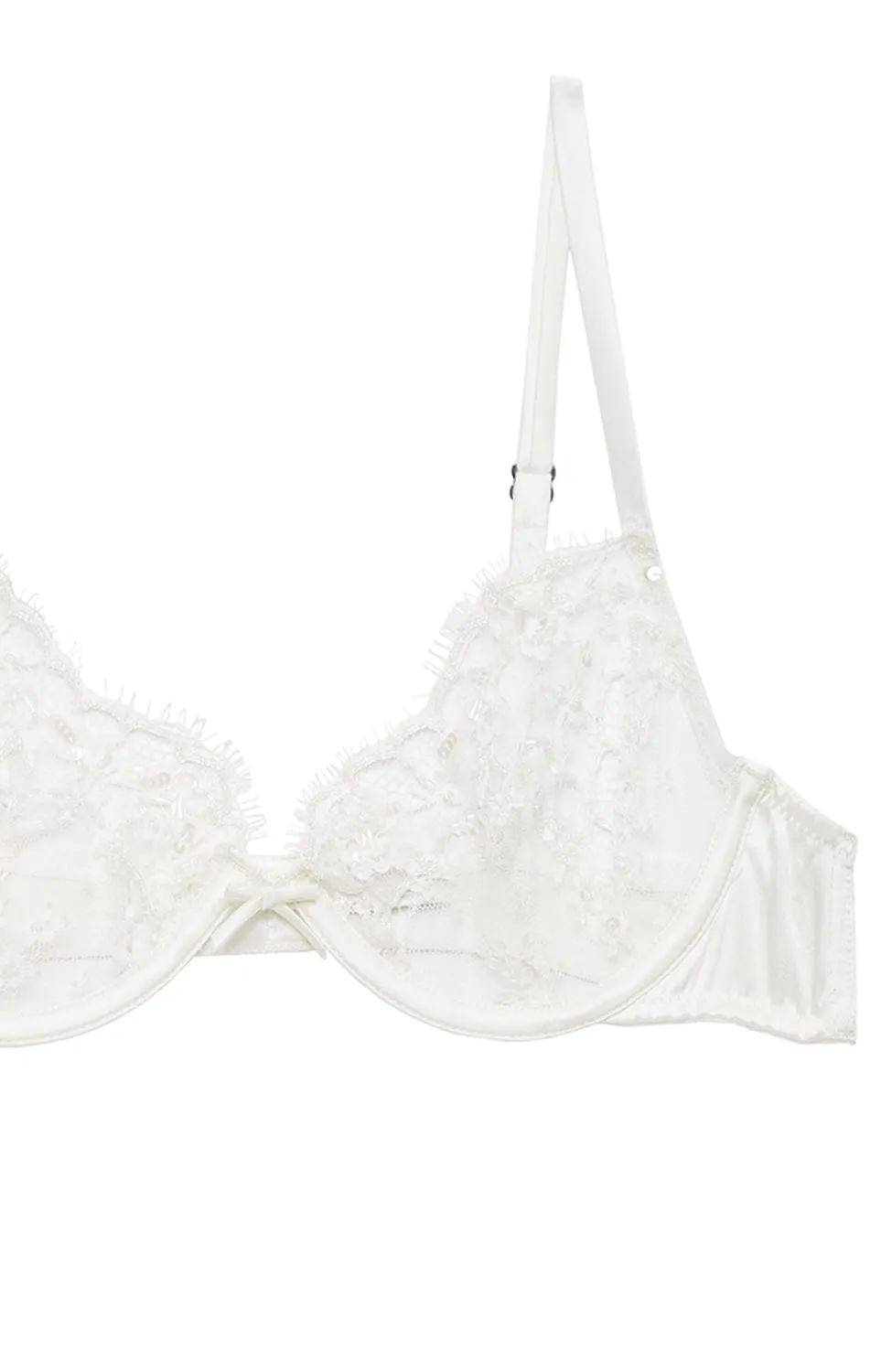 Beaded Iris Lace Unlined Demi Bra