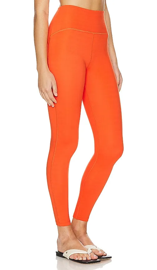 Beyond Yoga Powerbeyond Strive High Waisted Midi Legging in Burnt Orange