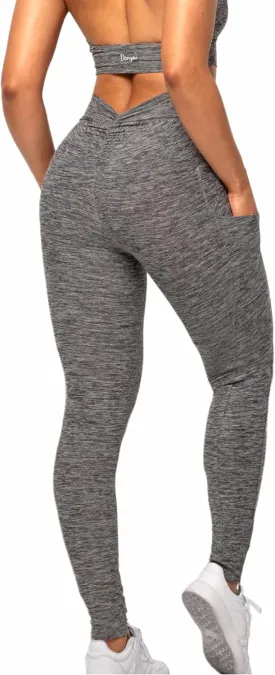 Danysu V Back Scrunch Butt Leggings for Women Soft High Waisted Booty Tights Workout Gym Yoga Pants