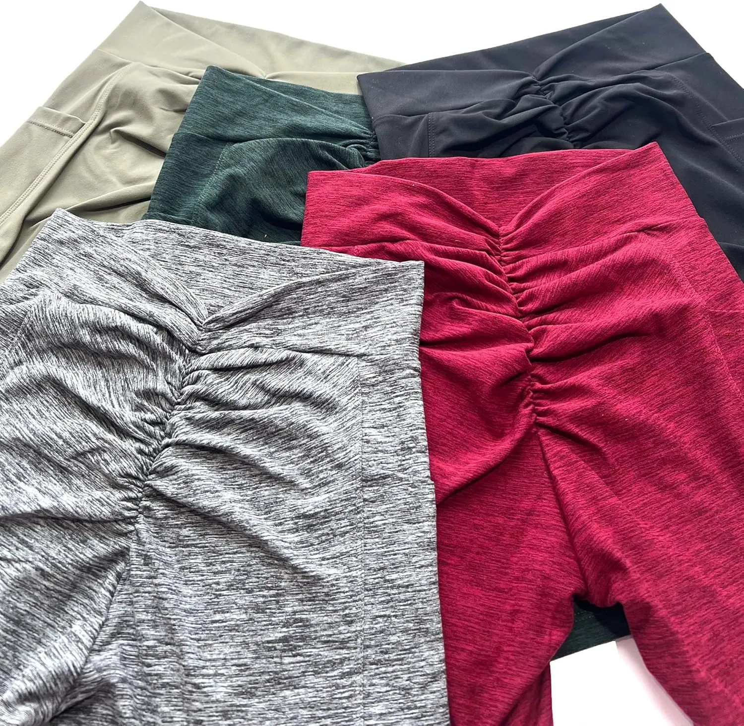 Danysu V Back Scrunch Butt Leggings for Women Soft High Waisted Booty Tights Workout Gym Yoga Pants