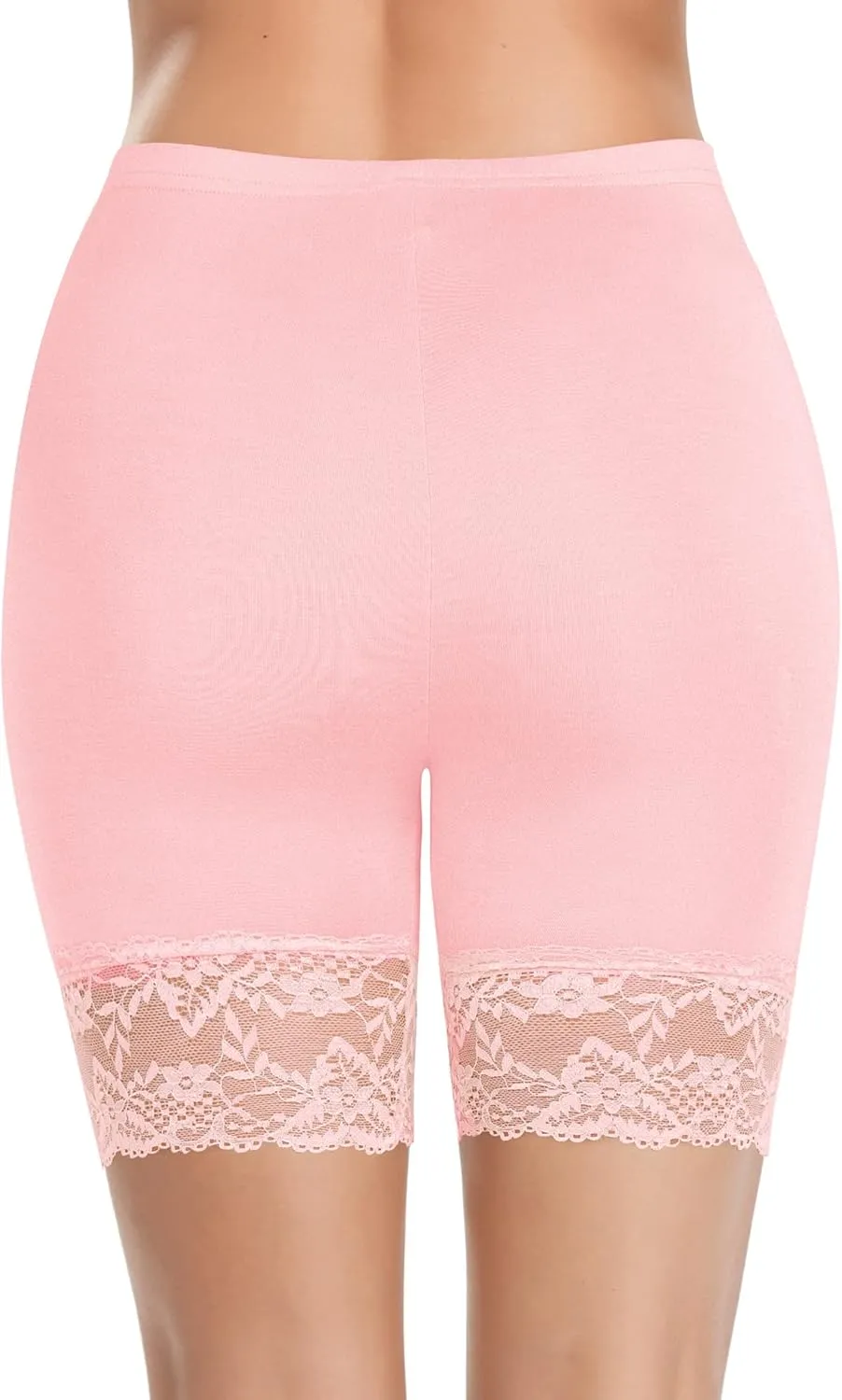 DERCA Womens Lace Slip Shorts for Under Dresses Anti Chafing Underwear Mid Thigh Boyshorts Panties Under Skirts