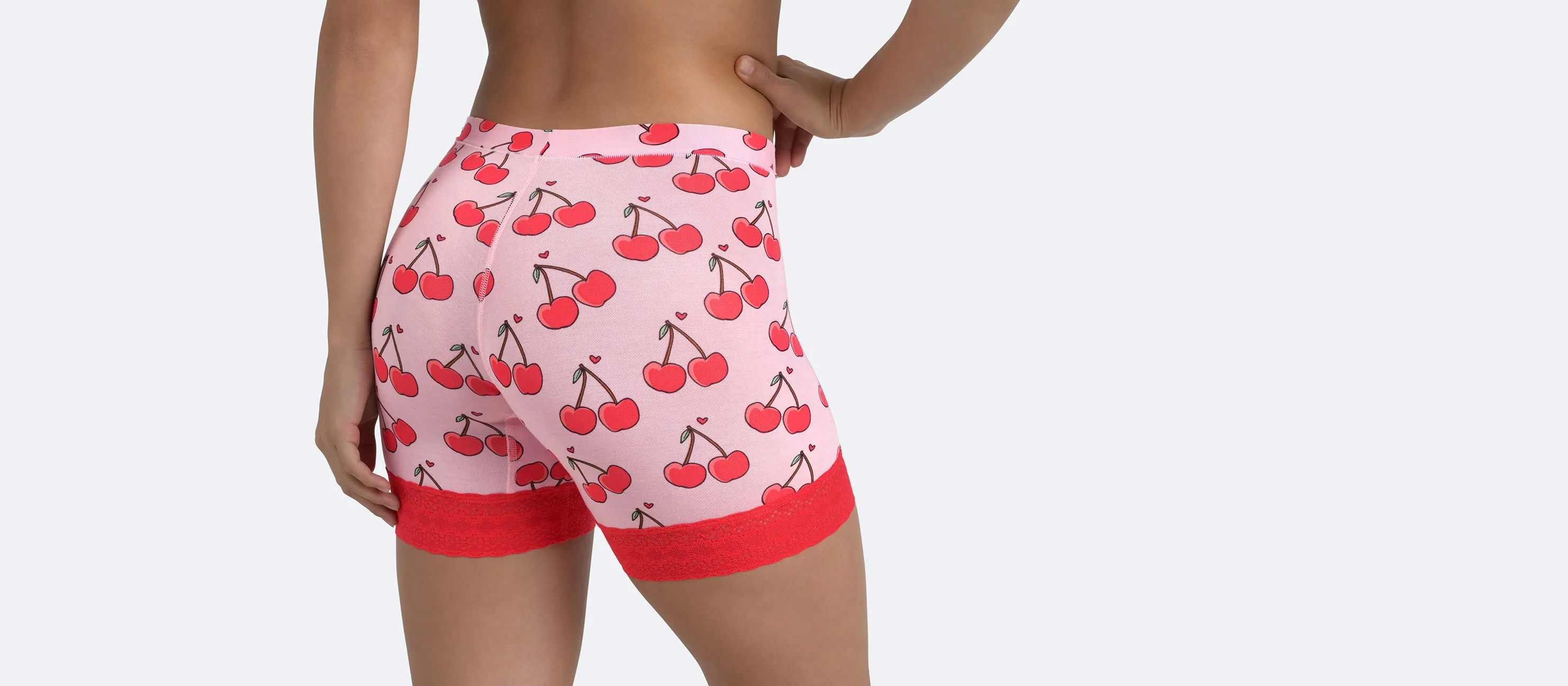 FeelFree Lace Long Boyshort | Pair of Cherries