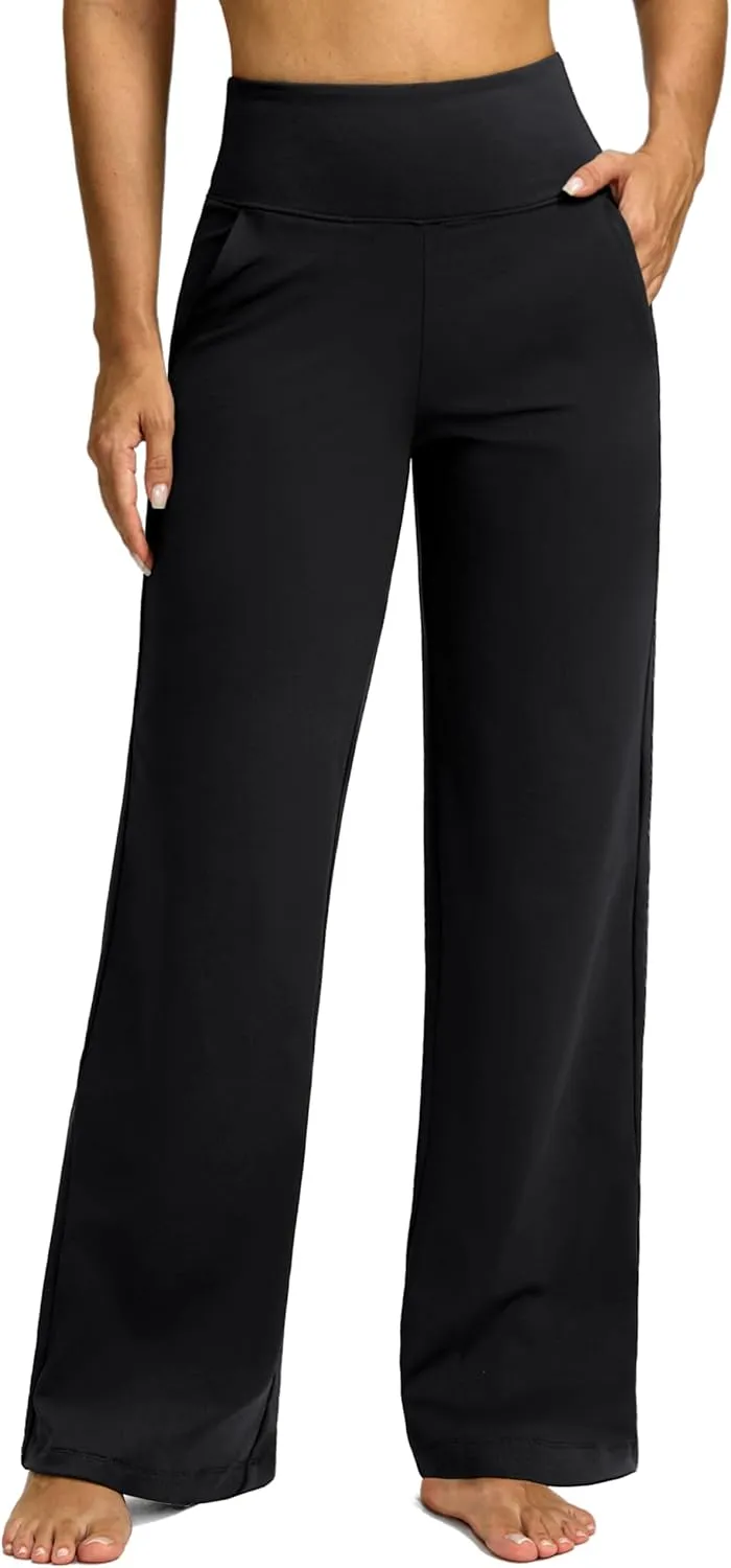G Gradual Yoga Pants Women Wide Leg Dress Pants with Pockets High Waist Stretch Petite/Regular/Tall Casual Sweatpants Women