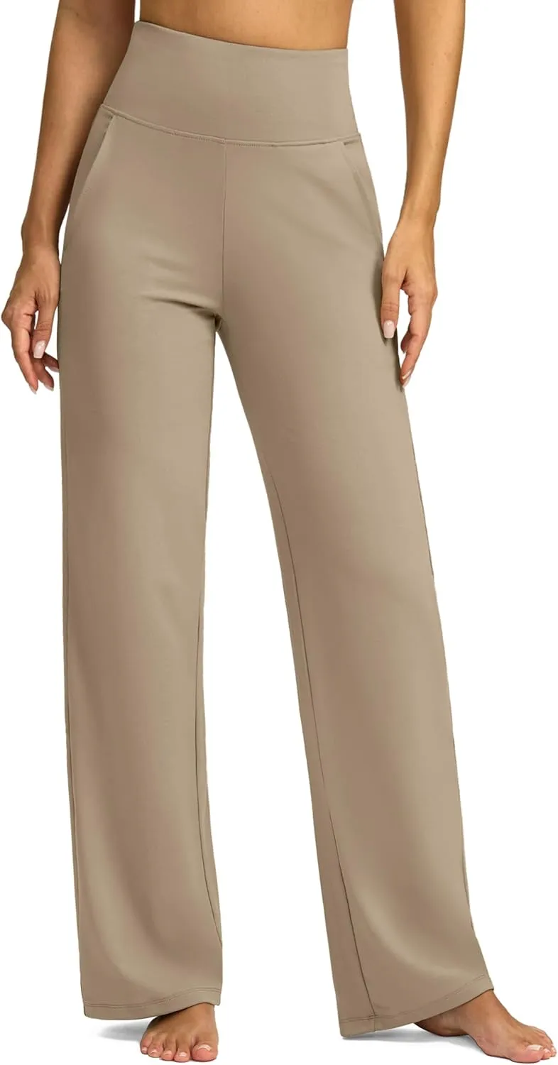 G Gradual Yoga Pants Women Wide Leg Dress Pants with Pockets High Waist Stretch Petite/Regular/Tall Casual Sweatpants Women