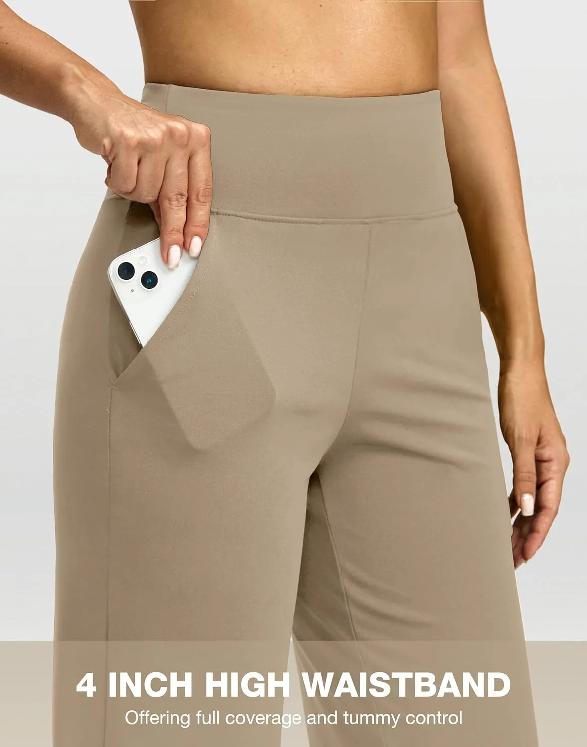 G Gradual Yoga Pants Women Wide Leg Dress Pants with Pockets High Waist Stretch Petite/Regular/Tall Casual Sweatpants Women