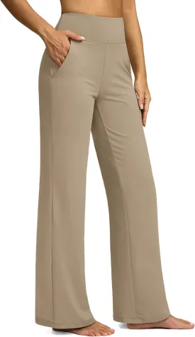 G Gradual Yoga Pants Women Wide Leg Dress Pants with Pockets High Waist Stretch Petite/Regular/Tall Casual Sweatpants Women
