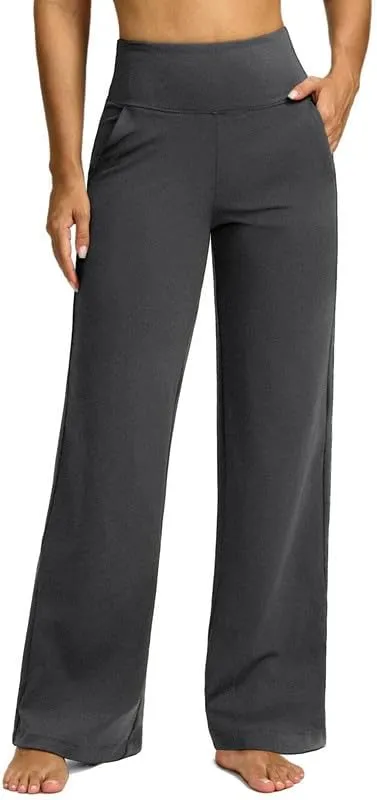 G Gradual Yoga Pants Women Wide Leg Dress Pants with Pockets High Waist Stretch Petite/Regular/Tall Casual Sweatpants Women