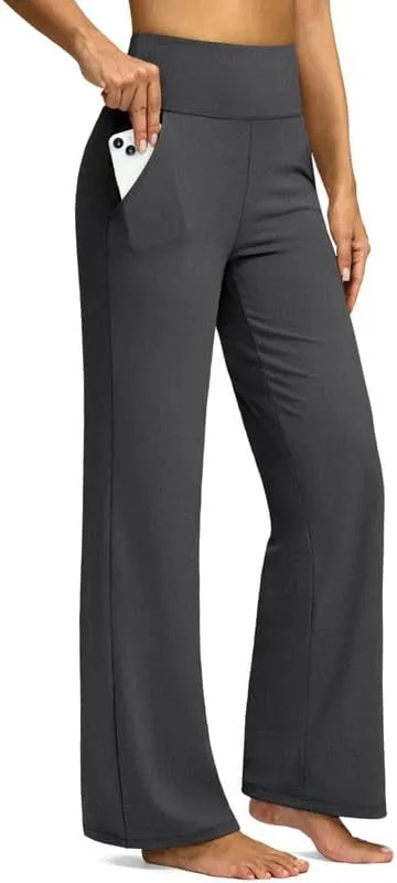 G Gradual Yoga Pants Women Wide Leg Dress Pants with Pockets High Waist Stretch Petite/Regular/Tall Casual Sweatpants Women