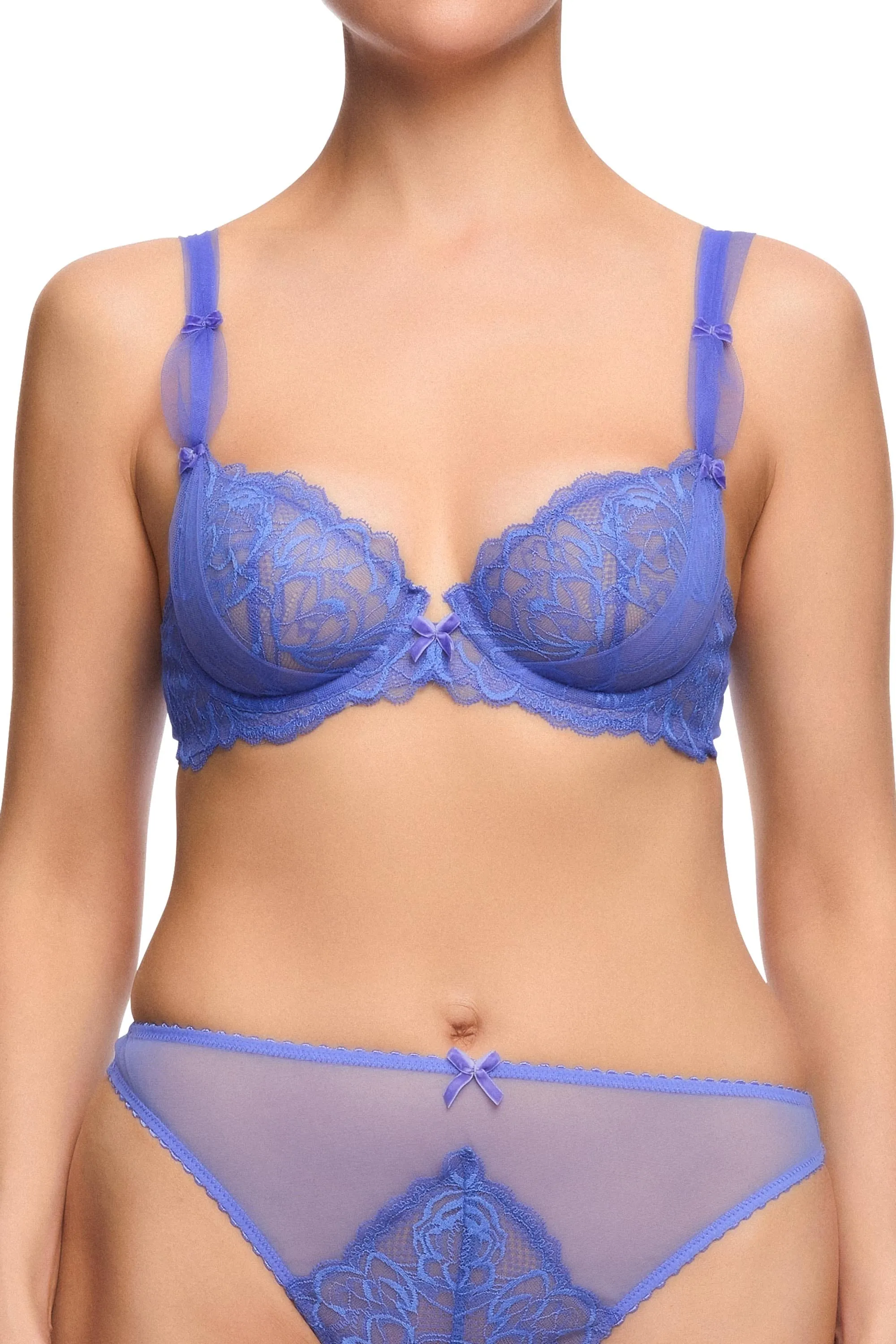 Gwendolline Blue Lace Underwire Bra