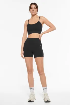 HONOLULU SEAMLESS CROP BRA BLACK