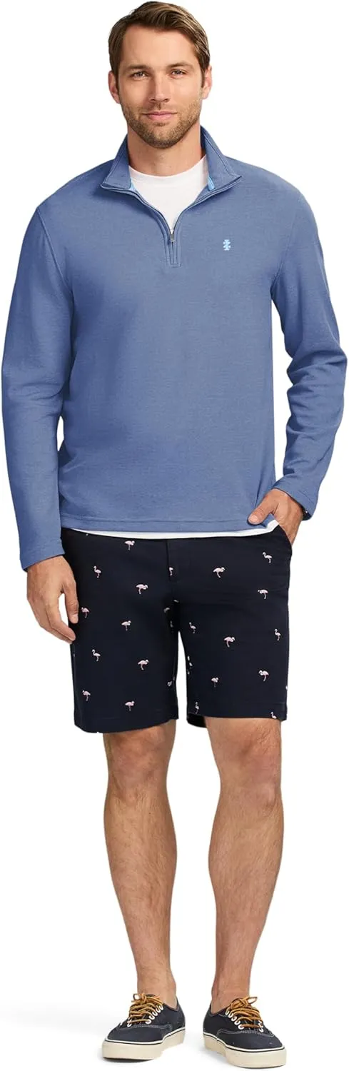 IZOD Men's Performance Comfort Quarter Zip Long Sleeve Shirt