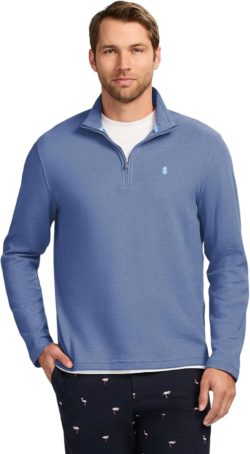 IZOD Men's Performance Comfort Quarter Zip Long Sleeve Shirt