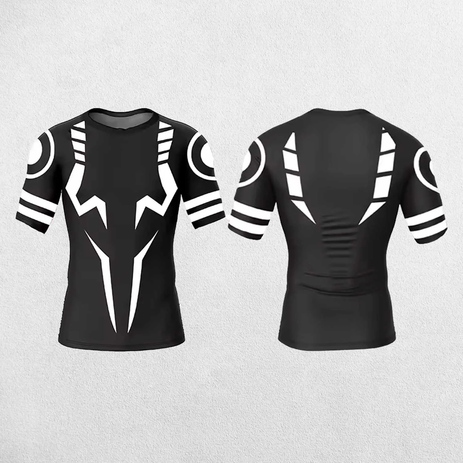 Jujutsu Kaisen 3D Print Men's Long Sleeve Compression Shirt for Workouts