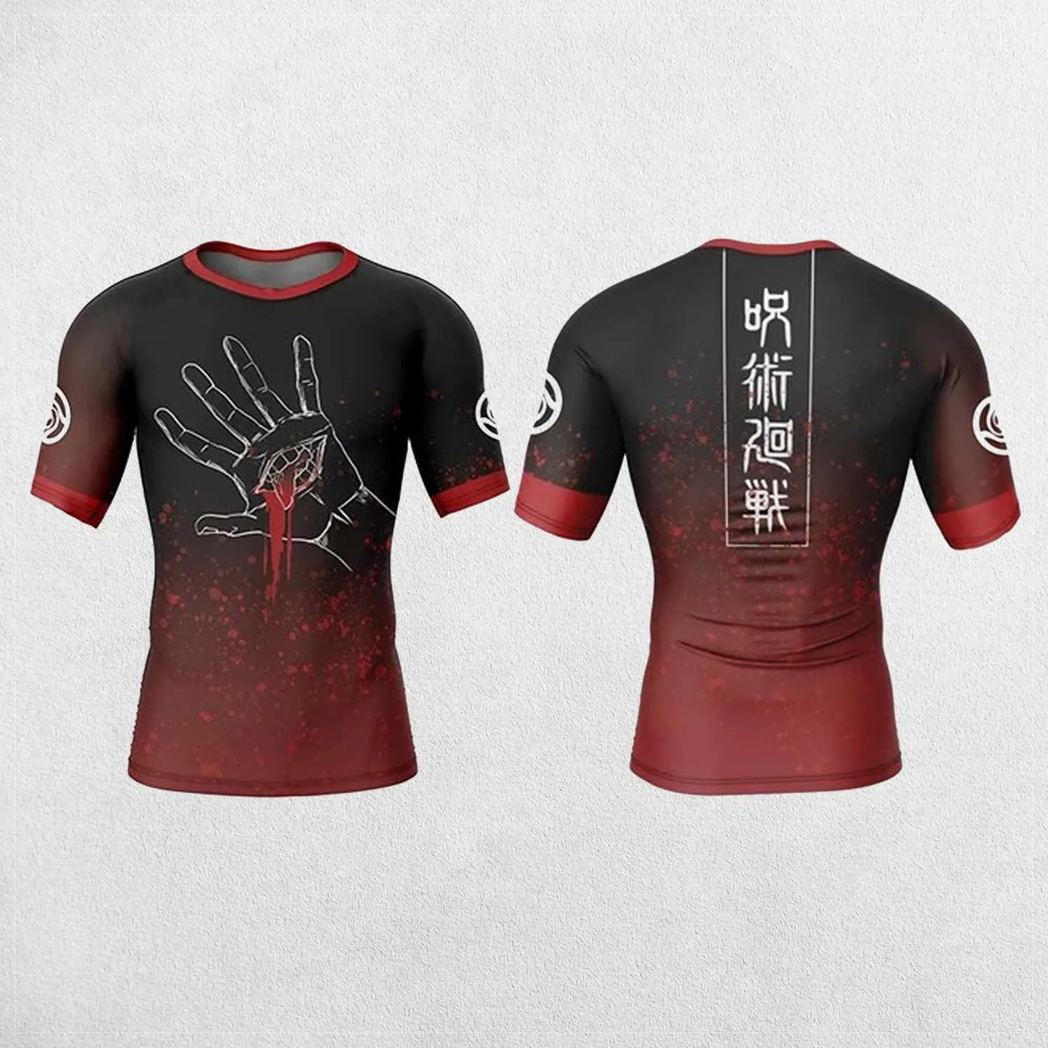Jujutsu Kaisen 3D Print Men's Long Sleeve Compression Shirt for Workouts