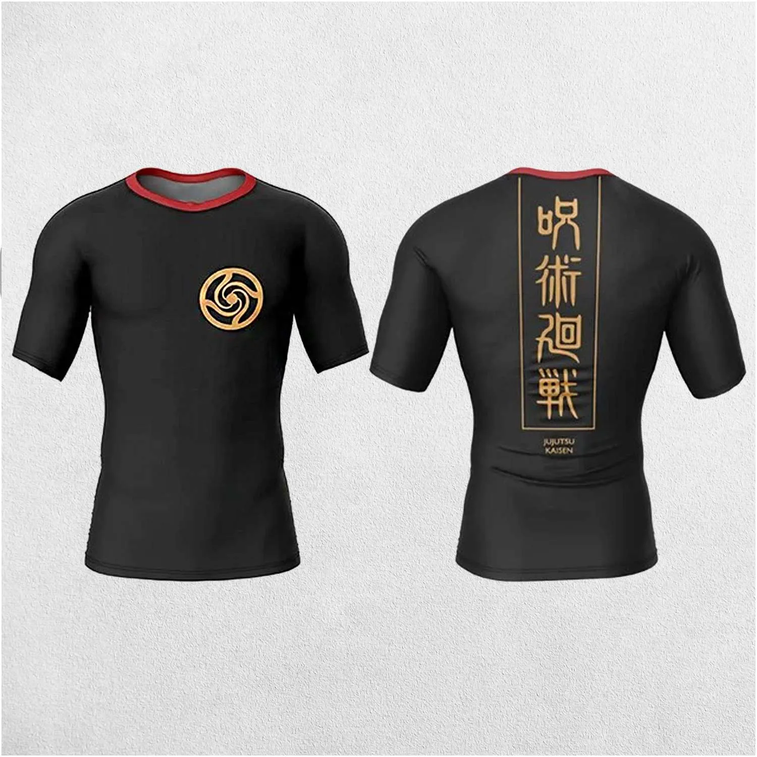 Jujutsu Kaisen 3D Print Men's Long Sleeve Compression Shirt for Workouts