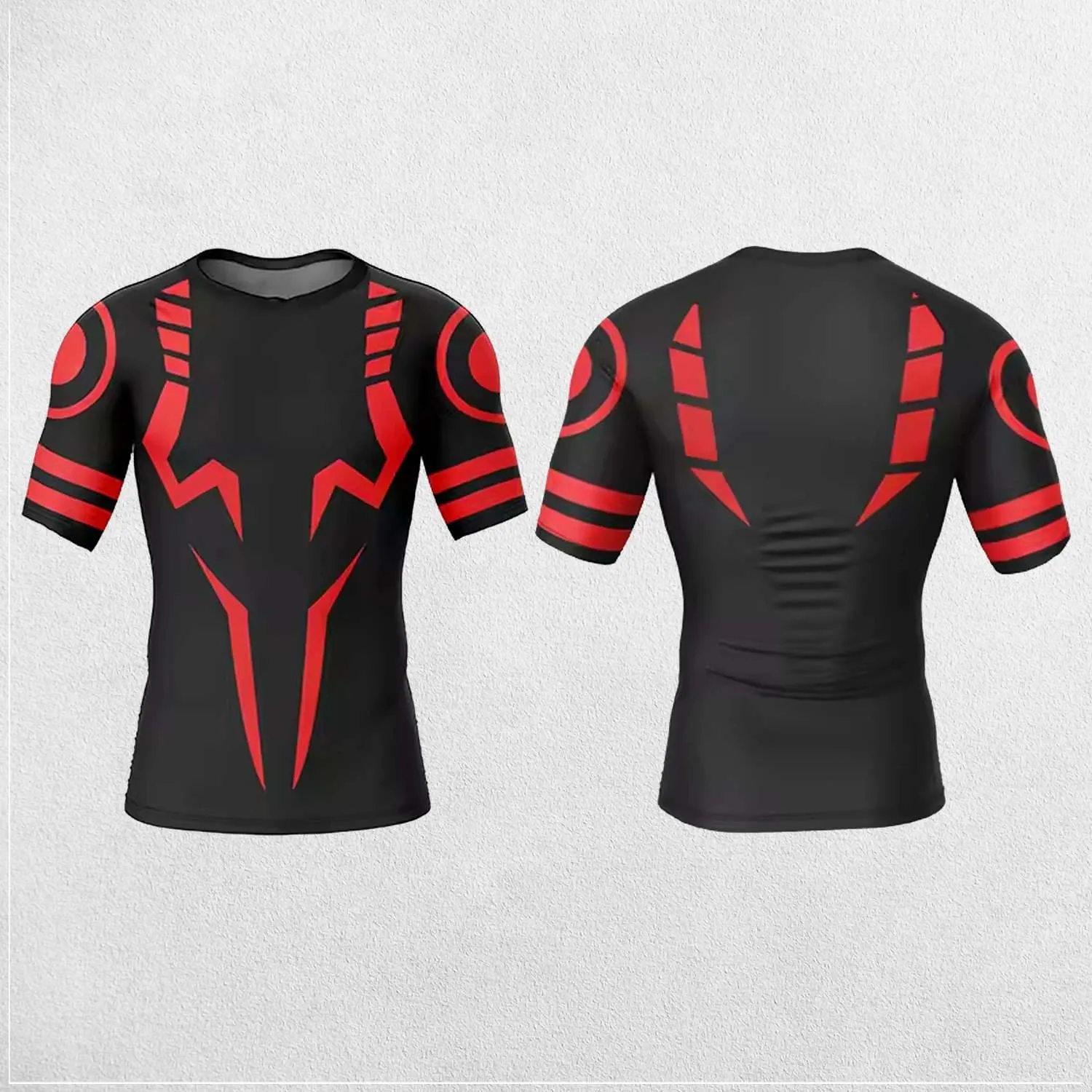 Jujutsu Kaisen 3D Print Men's Long Sleeve Compression Shirt for Workouts