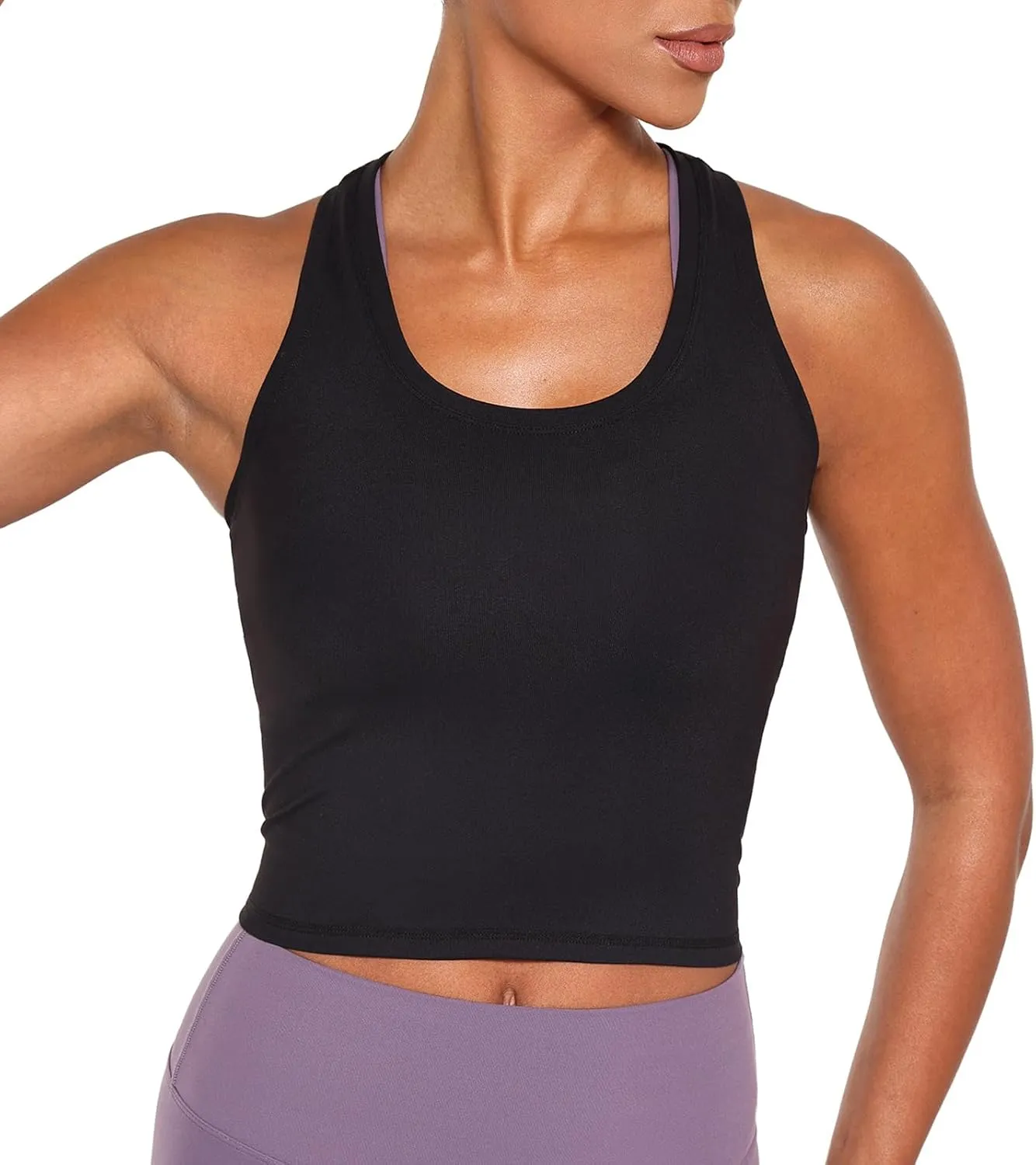 Lavento Women's Racerback Workout Tank Top Sports Yoga Tops Active Sleeveless Shirts