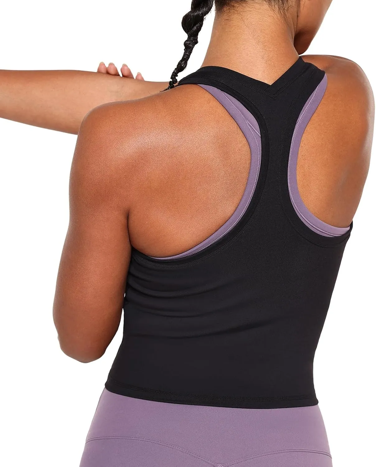 Lavento Women's Racerback Workout Tank Top Sports Yoga Tops Active Sleeveless Shirts