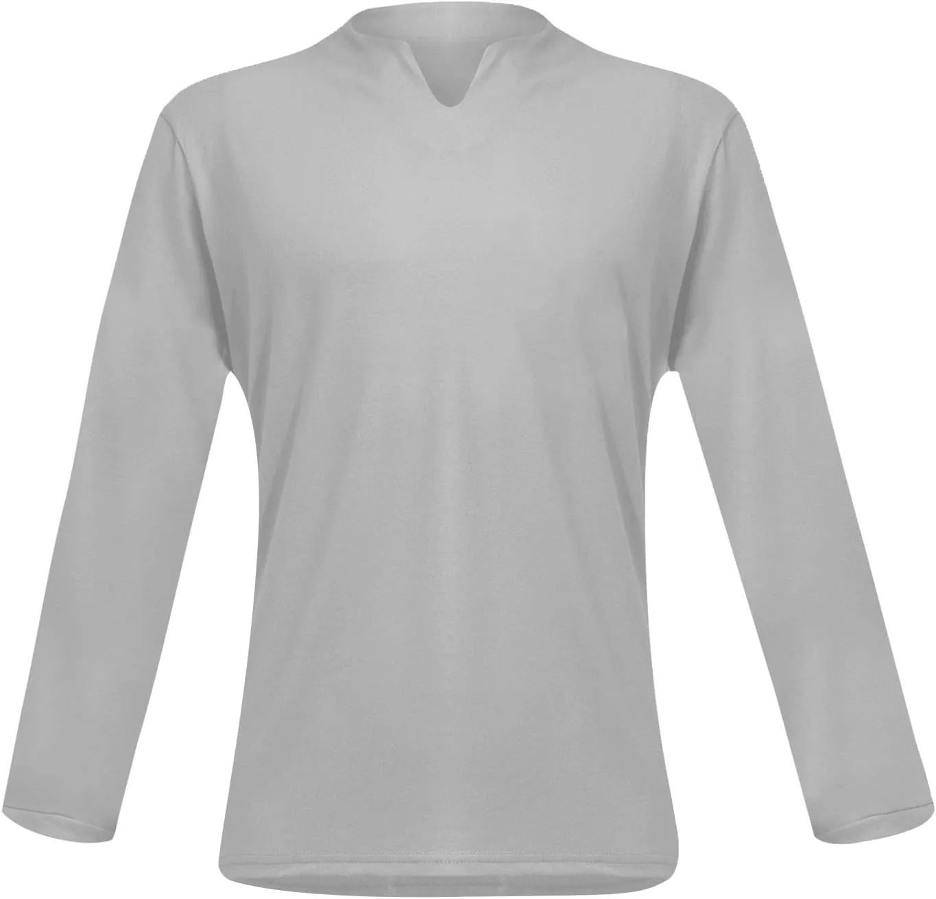 Long Sleeve T Shirt Men Big and Tall Oversized V Neck Fall Shirts Baggy Solid Shirts Big and Tall Fall Tshirts