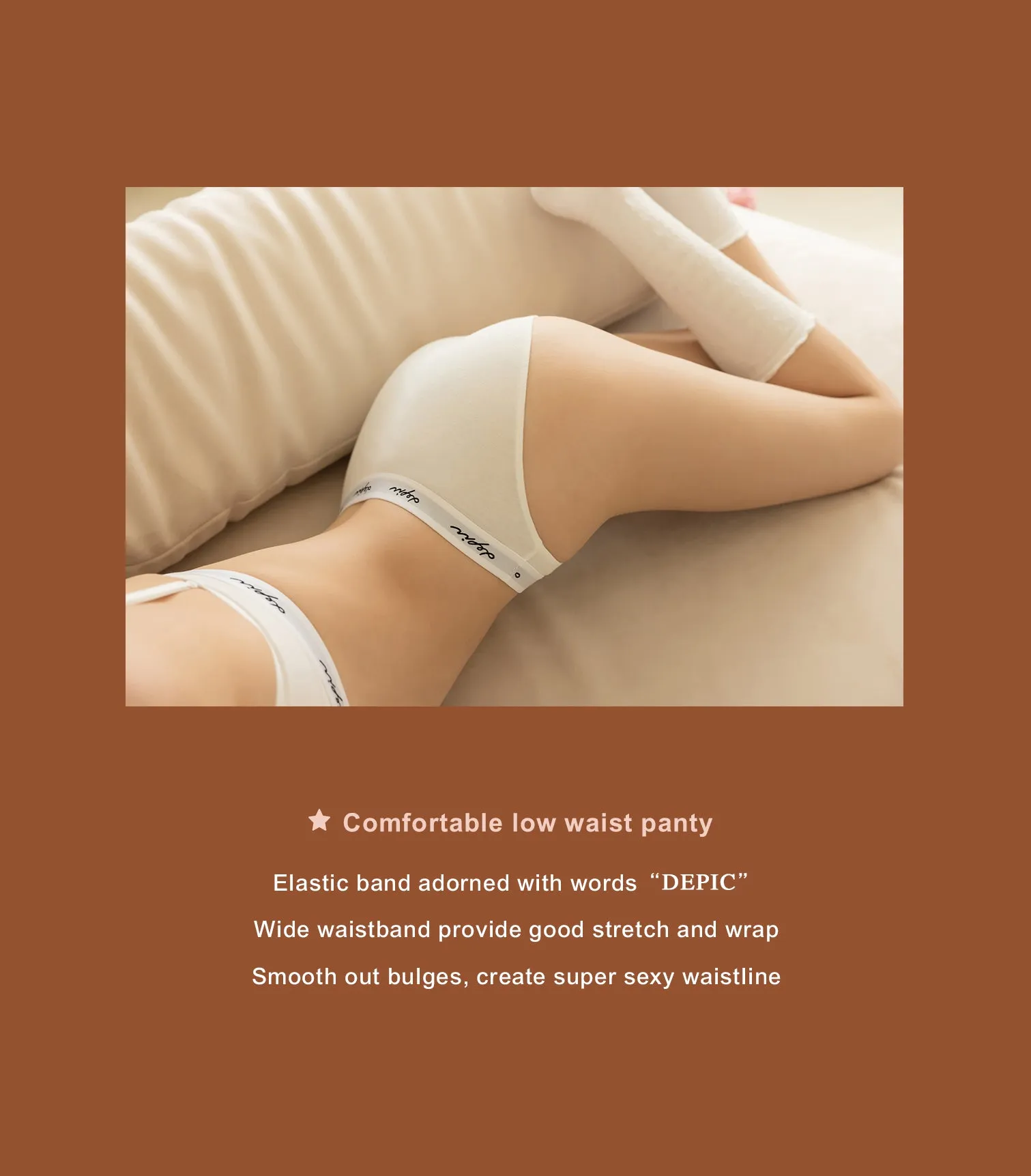 MODISH - Deep V Beauty Plunge Wireless Cotton Comfy Bra Set White