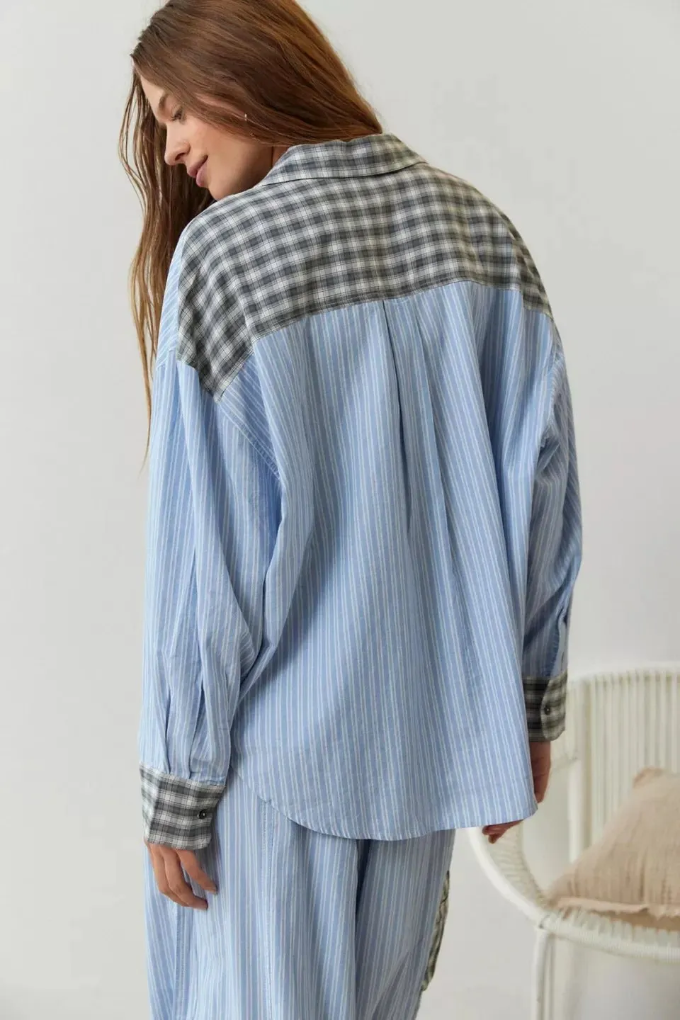 Mora | Plaid and Striped Pajama Set – Soft and Stylish Sleepwear
