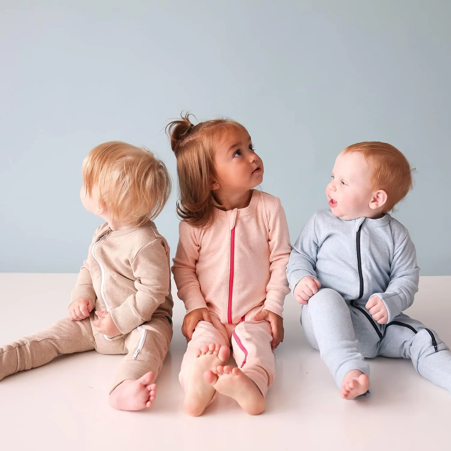 PARADE Organic Snuggle Soft Melange '2-Way' Zipper Romper