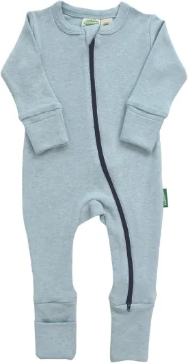 PARADE Organic Snuggle Soft Melange '2-Way' Zipper Romper