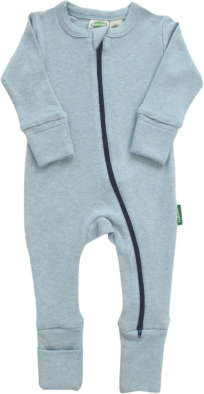 PARADE Organic Snuggle Soft Melange '2-Way' Zipper Romper