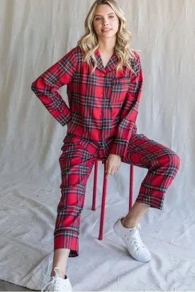 Plaid Pajama Set