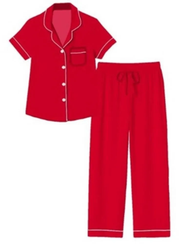 Rosy Red Pajama Set
