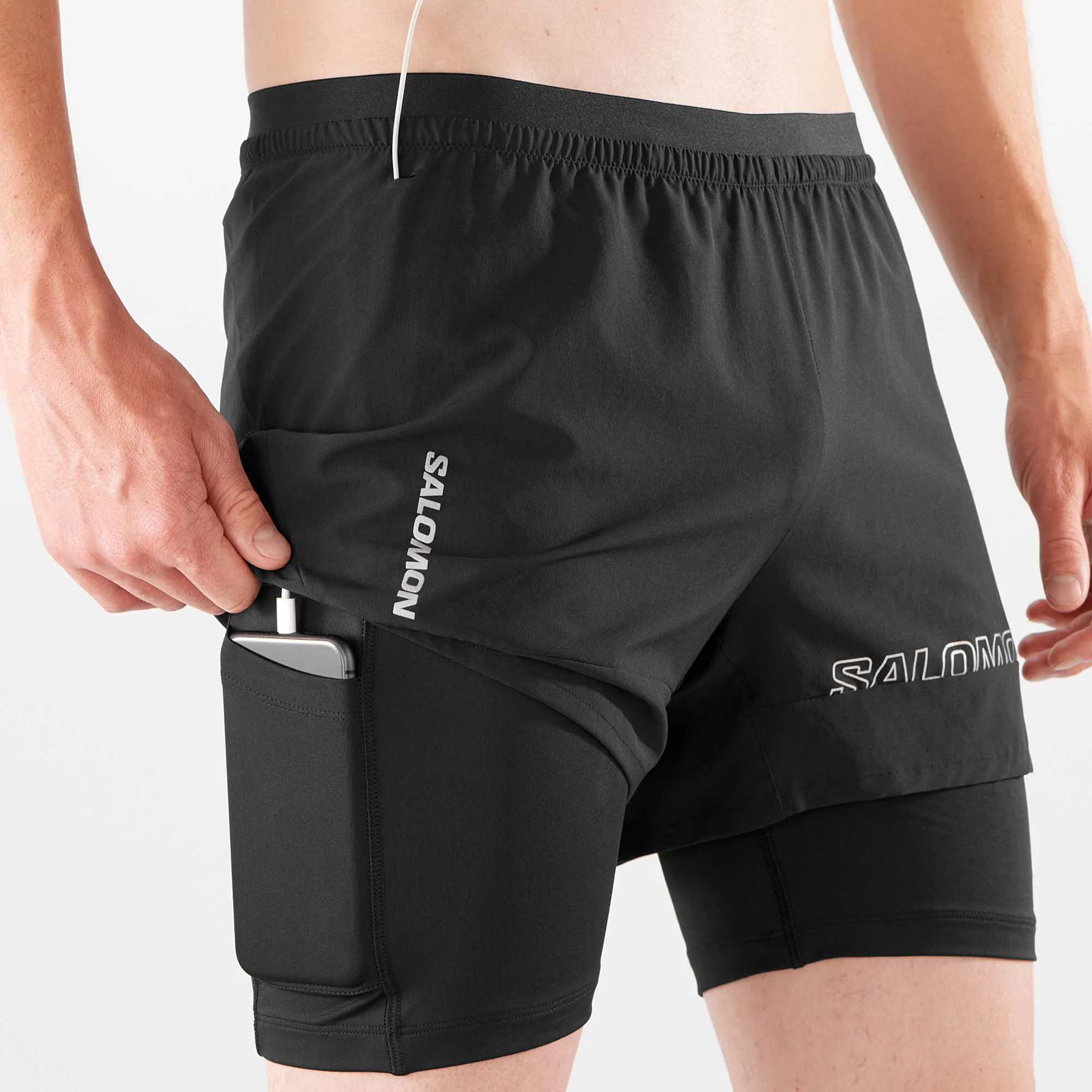 Salomon | Men's Cross 2in1 Shorts - Deep Black