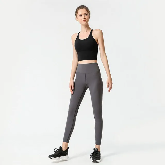 Seamless Yoga Set Yoga Top/Bra High Waist Leggings