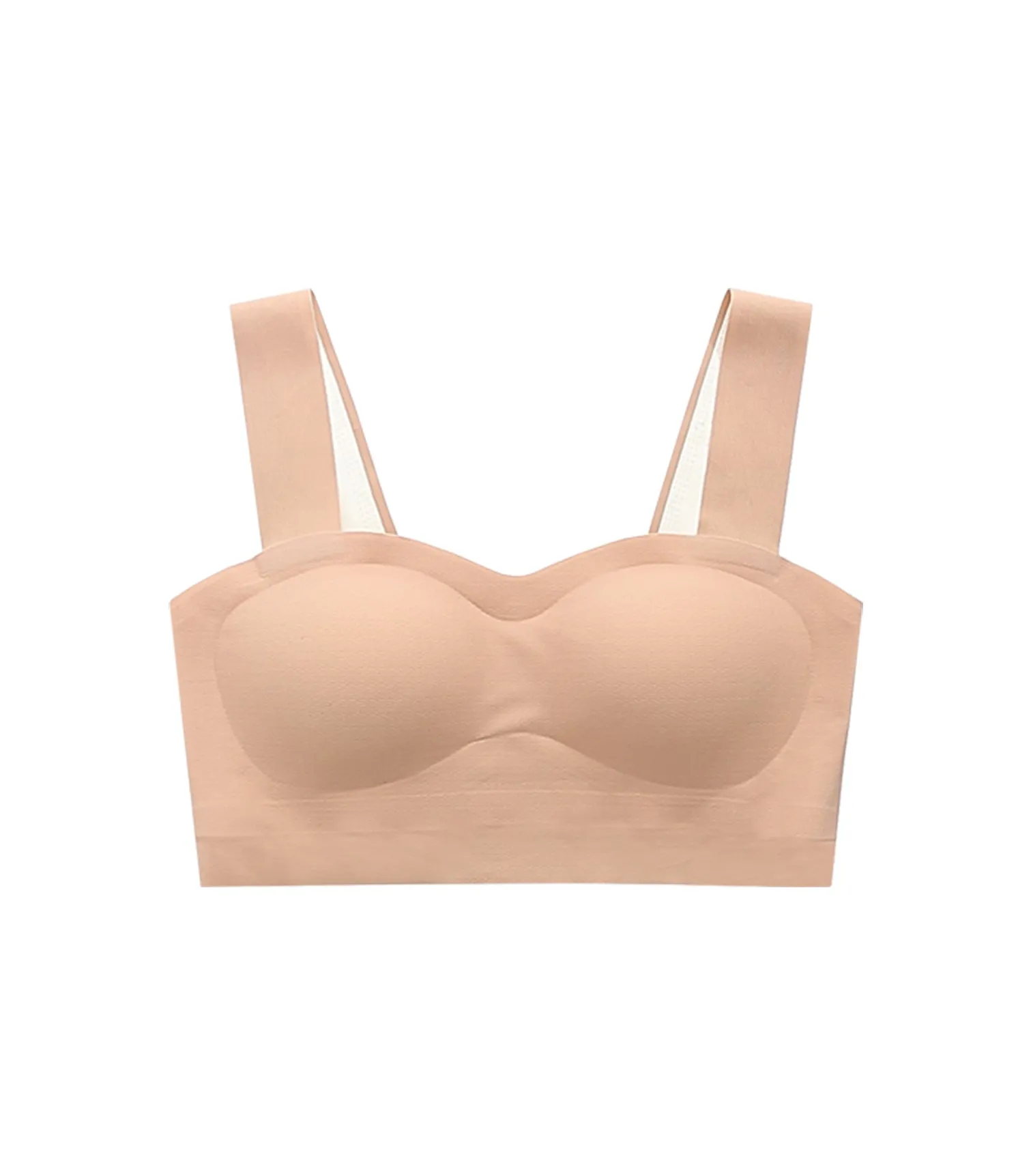 Smooth Seemless V Style Wireless Tank Top Bra- No Bottoms Pink