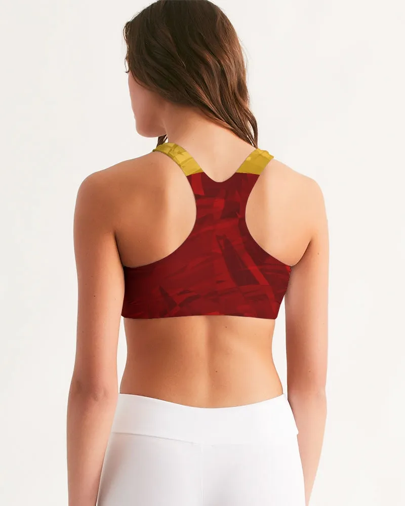 Sqdltd SB Women's Seamless Sports Bra Lava Sun