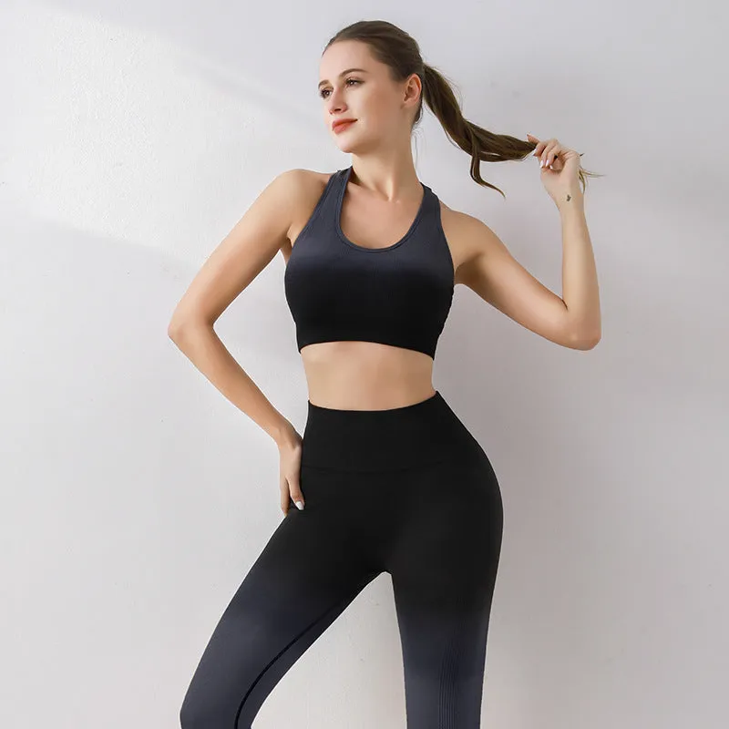 Wholesale Summer Thin High Waist Nylon Fitness Exercise Set