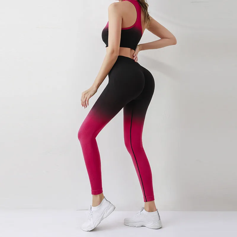 Wholesale Summer Thin High Waist Nylon Fitness Exercise Set