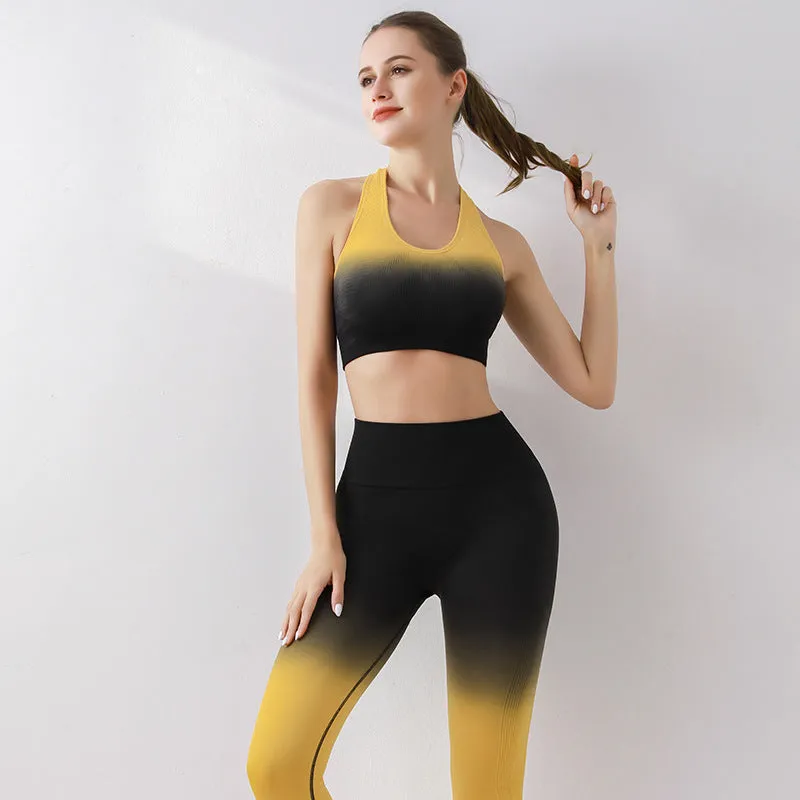 Wholesale Summer Thin High Waist Nylon Fitness Exercise Set