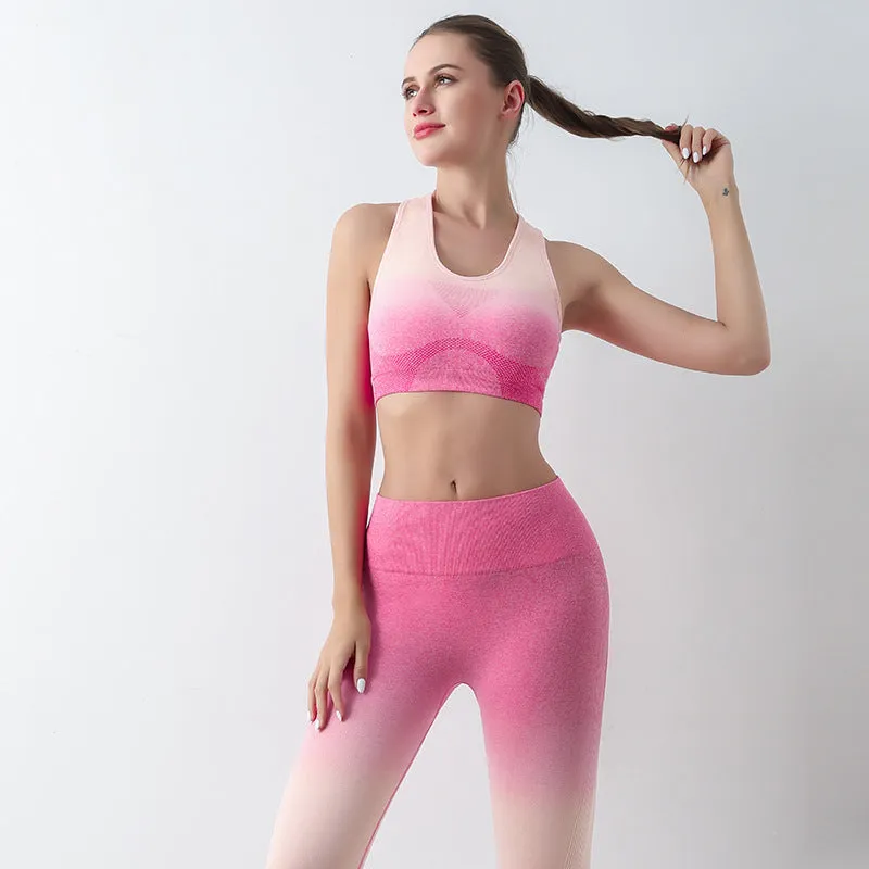 Wholesale Summer Thin High Waist Nylon Fitness Exercise Set