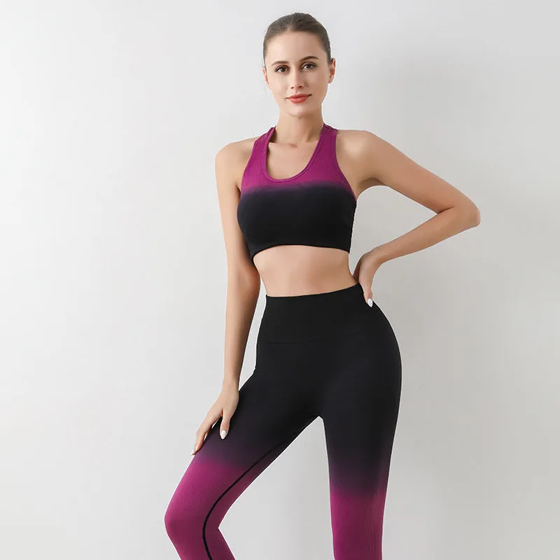 Wholesale Summer Thin High Waist Nylon Fitness Exercise Set
