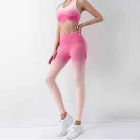 Wholesale Summer Thin High Waist Nylon Fitness Exercise Set