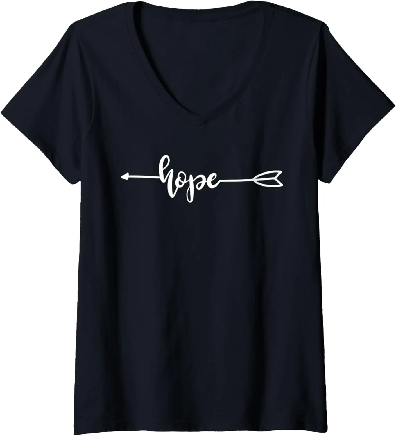 Womens Hope Positive Inspirational Message V-Neck T-Shirt