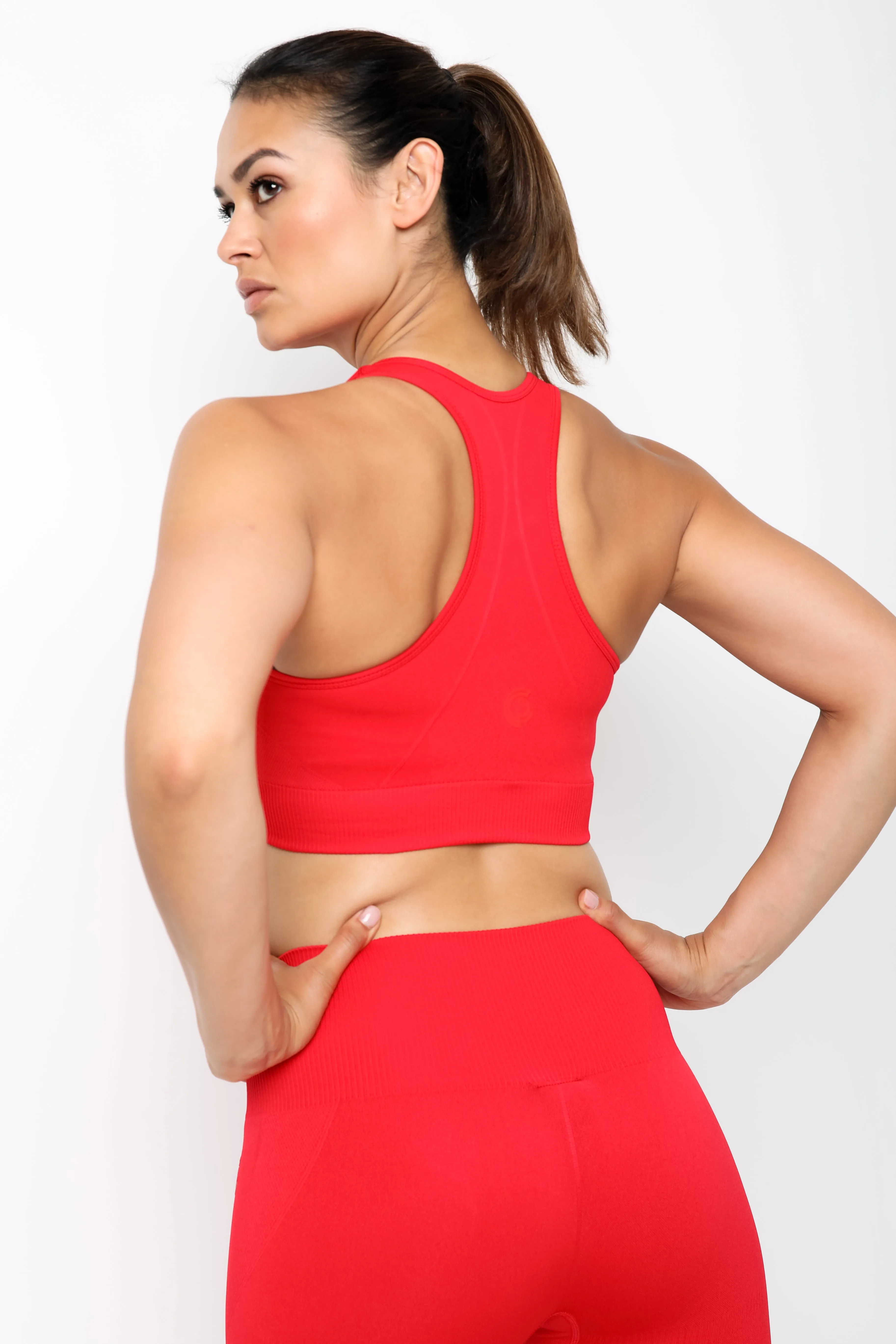 Womens - Lili Seamless Sports Bra - Red