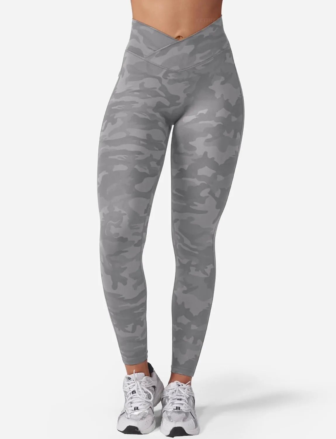 YEOREO CoreFlex Leggings with Pockets for Women Charm Scrunch Workout Leggings V Cross Waist Butt Lifting Gym Yoga Pants