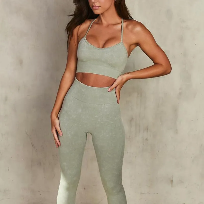 Yoganix Seamless Yoga Set Women Fitness Sportswear Sports Suits Gym Clothing Workout Clothes Two Piece Set High Waist Leggings Crop Top