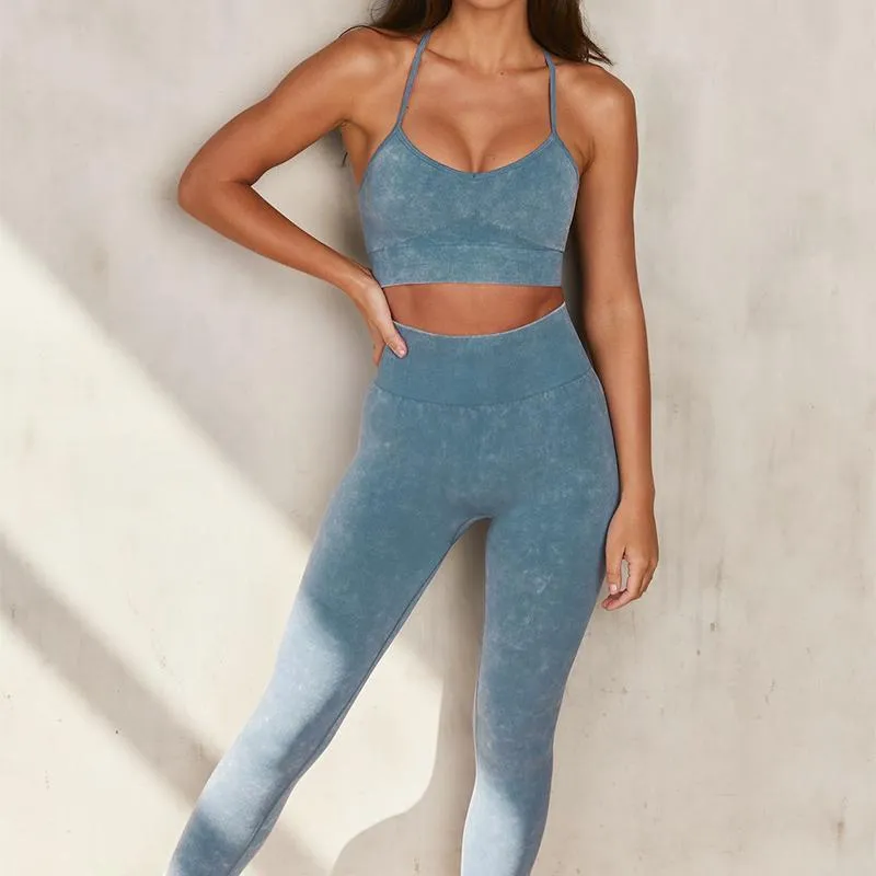 Yoganix Seamless Yoga Set Women Fitness Sportswear Sports Suits Gym Clothing Workout Clothes Two Piece Set High Waist Leggings Crop Top