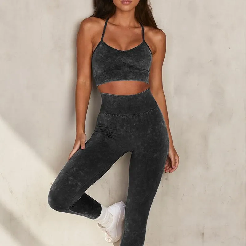 Yoganix Seamless Yoga Set Women Fitness Sportswear Sports Suits Gym Clothing Workout Clothes Two Piece Set High Waist Leggings Crop Top